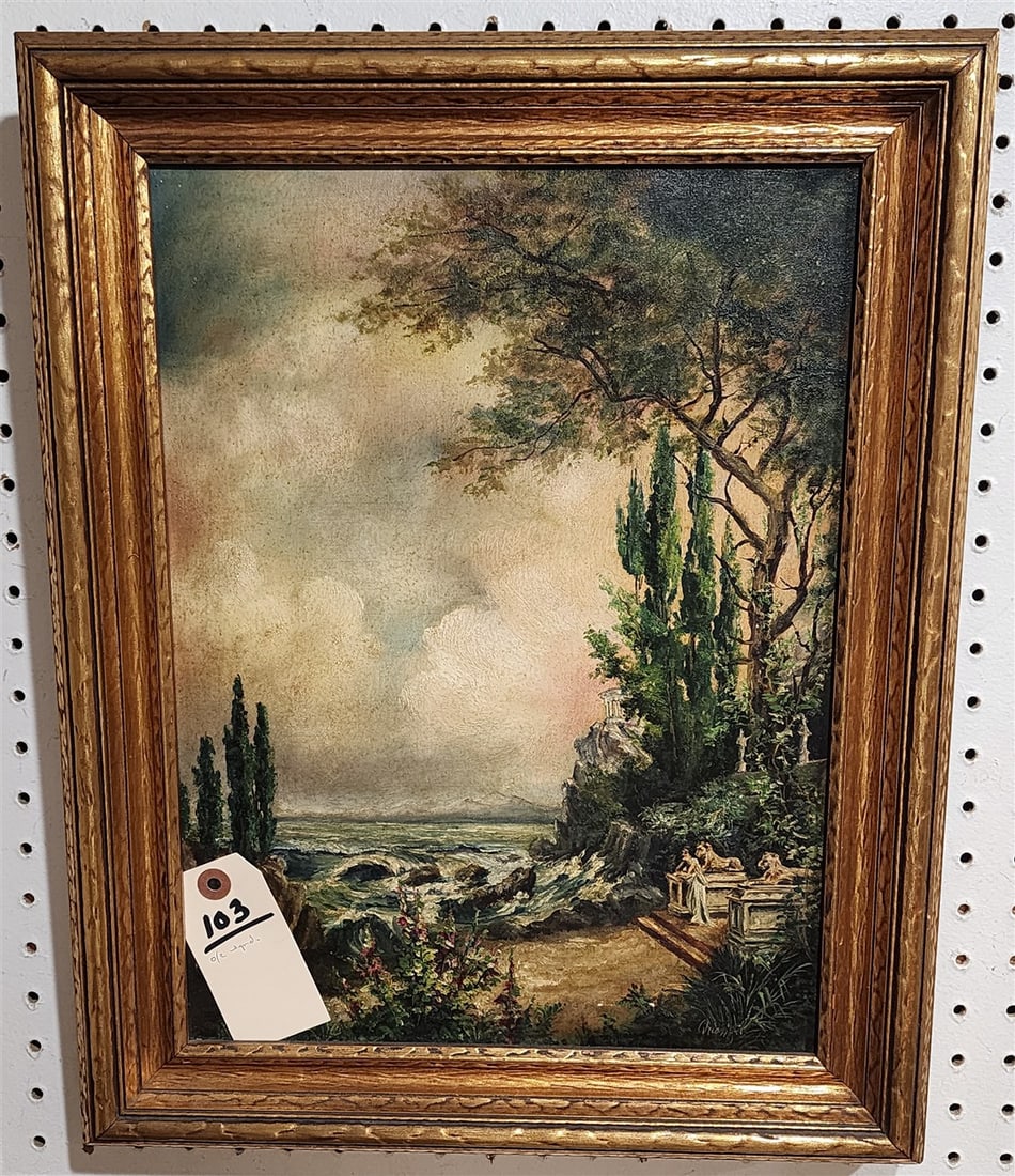 Framed O/C Landscape Sgnd 16" X 12" w/Frame 20" X 15" (1 of 2)