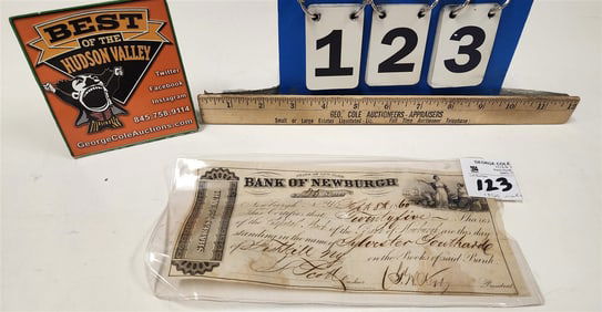1860 Bank Of Newburgh 25 Shares Note