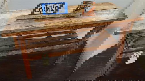 Primitive Coffee Table 16" H 36" W X 19 1/2" D