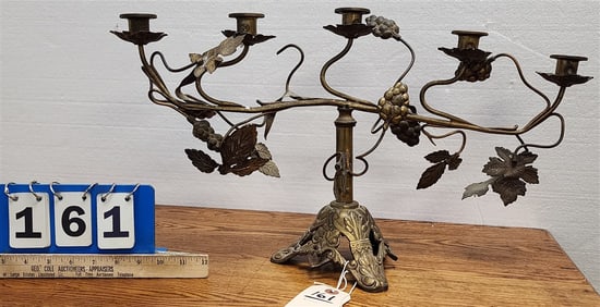 Brass Candelabra 12" H X 22" W