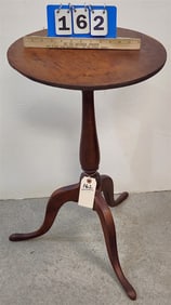 Early 19th C Queen Ann Cherry Candle Stand 27" H X 16 1/2" Diam.