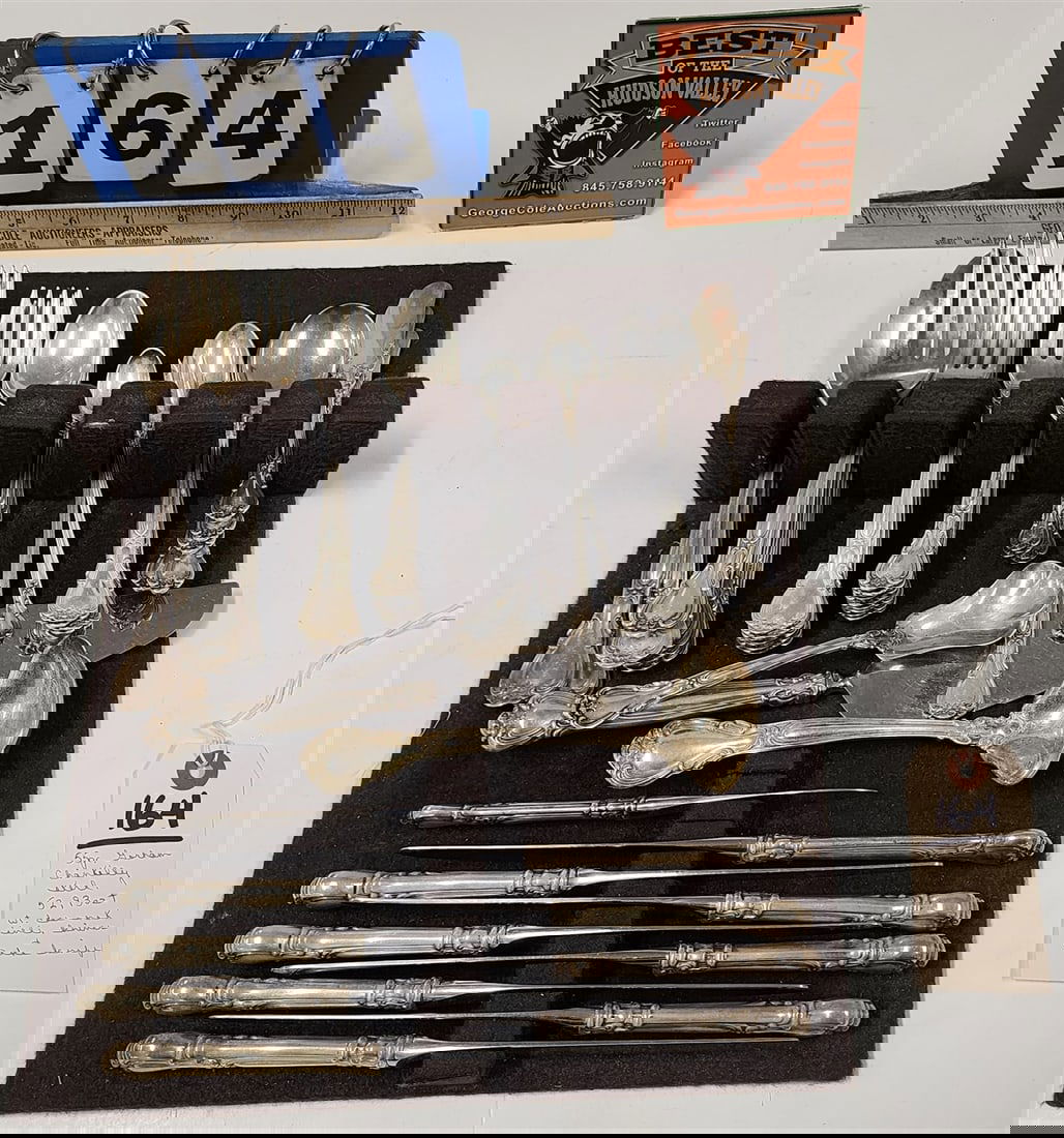 55 Pc. Gorham Chantilly Pattern Sterling Flatware Set 52.93 ozT. (Weight Does Not Include Knives & (1 of 3)