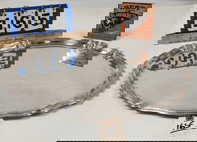 835 Silver Tray 18" X 14" 32.08 ozT.