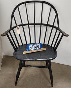 19th C Bow Back Windsor 37 1/2" H X 27" W X 15" D