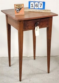 Early 19th C Cherry 1 Drawer Stand 28 1/2" H X 18" Sq.