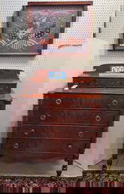 Sheraton Mahog 6 Drawer Chest 40 1/2" H X 40 1/2" W x 20" D