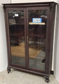 Mahog 2 Door Bookcase 5' H X 39" W X 13" D