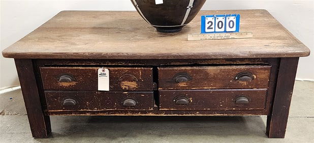 Primitive 3 Drawer Coffee Table 17 1/2" H X 51" W X 34 1/2" D