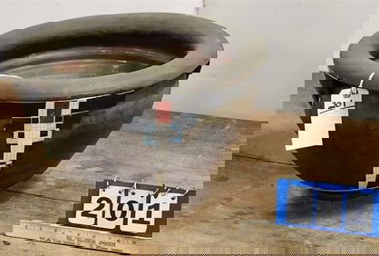 Glazed Pottery Jardenier 11 1/2" X 17 1/2" Diam.