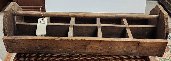 Primitive Tool Basket 8" H X 31" W X 11" D