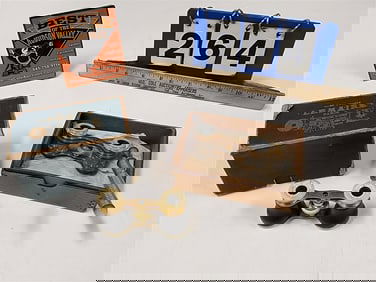 Tray 2 19th C French Opera Glasses - 1 w/Enameling & MOP