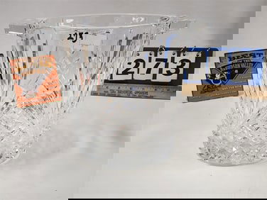 Crystal Ice Bucket 8" H x 7 1/2" Diam.