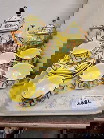 15 Pc. Quimper France Tea Set