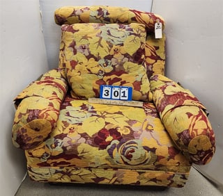 Chrome Based Uphols. Armchair 3' H X 36" W X 36" D