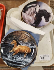 Tray Horse Plates w/Certs - Danbury Mint By Leslie Harrison, 8 Danbury Mint By Susie Morton