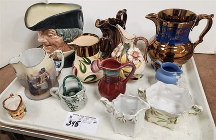 Tray Pitchers & Creamers - Dalton Parson Brown, Royal Bayreuth, Lusterware, Etc.