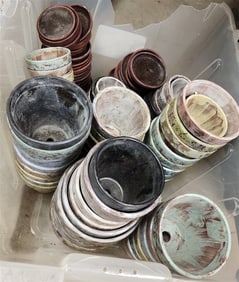 Tub 62 Ptd. Terracotta Pots + Liners