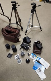 Olympus CM10 Camera, Lemses Etc. + Tripod