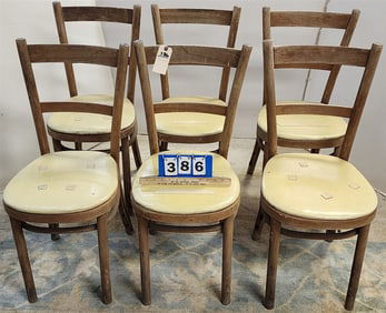 Set 6 Thonet Bentwood Chairs 34" H X 14" W X 15" D