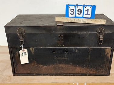 Early 20th C Snap On Metal Tool Box - Machinist