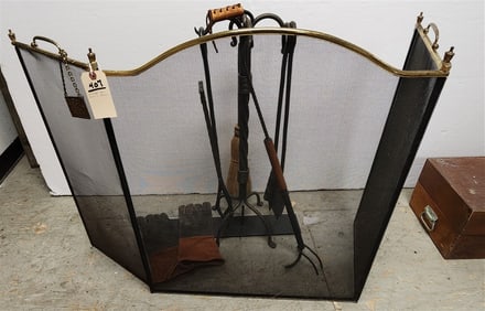 Wrought Fire Tools + Screen