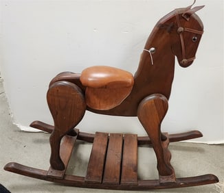 Wooden Rocking Horse 36" X 44" W X 14 1/2" D