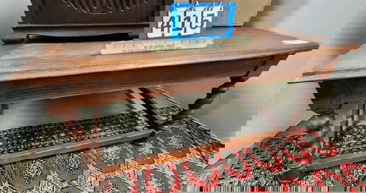 Oak Coffee Table 18" H X 39" Sq.