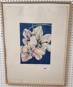 Framed Litho "Water Drops" Pencil Sgnd Delg 1978 19/30  29 1/2" X 22" W/Frame 32" X 24"