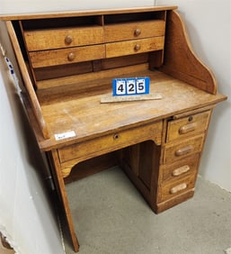 Oak Desk 44 1/2" H X 3' W X 2' D