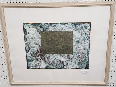 Framed Monoprint Pencil Sgnd Adrianne Wortzel 28" X 35" w/Frame 32" X 38 1/2"
