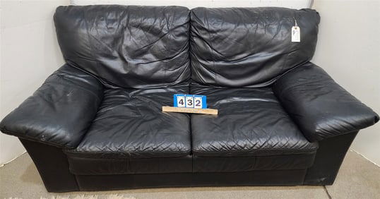 Leather Sofa 32" H X 55" W X 22" D