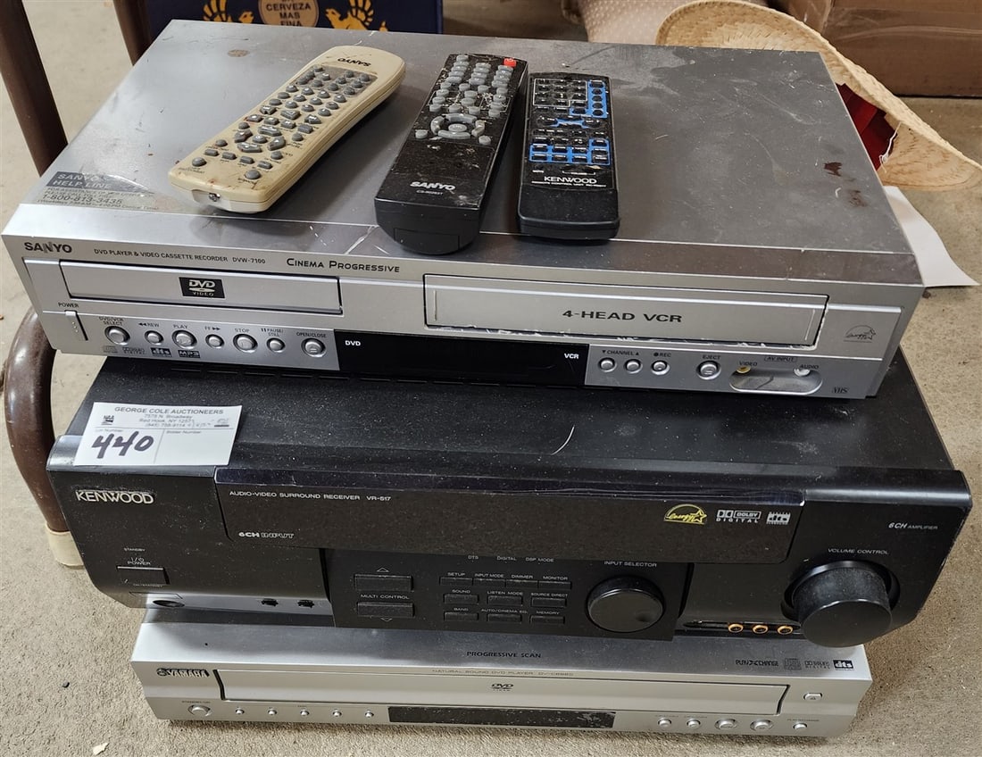Stereo Equip. - Sanyo DVD Player, Kenwood Receiver + Yamaha DVD Player (1 of 3)