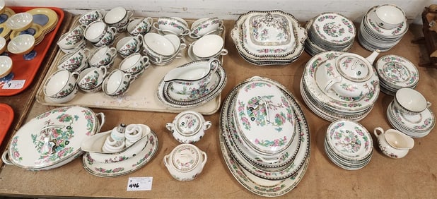 Tray 122 Pc. Maddock + Handcock & Sons England "Indian Trees" Dinner Service