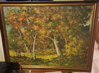 Framed O/C Landscape Sgnd Binder 22" X 28 1/2" w/Frame 24" X 31"