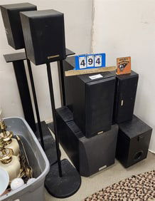 7 Speakers - 4 Kenwood + 2 Pioneer On Stand