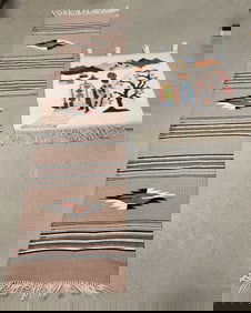 Lot 2 Hand Woven Rugs 18" X 6' + 2' X 23"