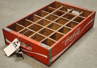 Vintage CocaCola Bottle Carrier 4 1/4" H X 12" W x 18 1/2" D + Vintage Bottle Opener