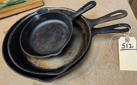 Lot 3 Cast Iron Pans