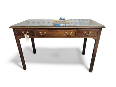 Stickley Mission Style Mahog 3 Drawer Chippendale Style Writing Desk #4538 30 1/2" H X 48" W X 24"