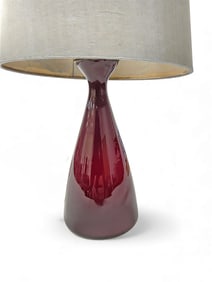 Kastrup Red Glass Vase Denmark 13 1/4"