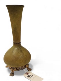 19th C Bronze Base & Brass Incense Burner