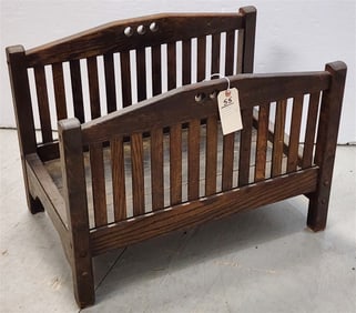 Vintage Kushman Mission Oak Firewood Rack 19" H X 26" W X 17" D