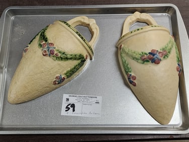 Tray Pr. Roseville La Rose Wall Pockets