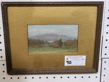 Framed O/B Landscape Sgnd C.C. Griswold 1908 4" X 6 1/2" w/Frame 10" X 12 1/2"