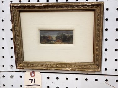 Framed O/B Landscape Sgnd 1 1/2" X 3 1/2" w/Frame 6 1/2" X 8 1/2"