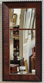 2 Part Empire Mahog Ogee Framed Mirror 39" H x 19 3/4"