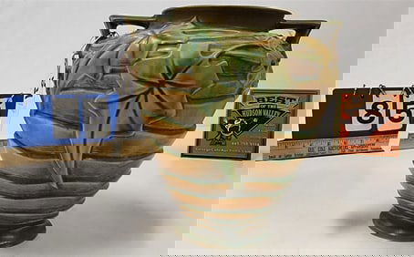 Roseville Luffa Vase 8" (Chip On Bottom Rim)