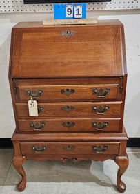 Cherry QA Style Slant Front Desk 40 1/4" H X 26 1/2" W X 16 1/4" D