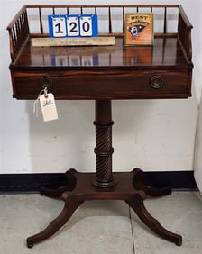 Regency Style Rosewood 1 Drawer Stand 33 1/2" H X 24" W X 16" D