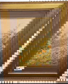 C1900 Watercolor Landscape 17 1/2" X 11 1/2" w/Frame 29" X 23"